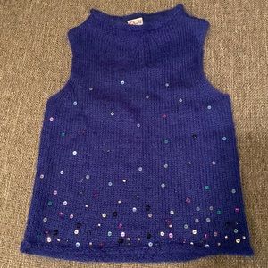 Beautiful for the Holidays! Like New, Girls Angora Blue Sequined Sweater SZ 8